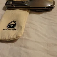 Набір столових приборів Roxon C1 3 in1 (ложка, виделка, ніж) сірий — Photo 1