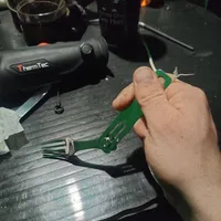 Набір столових приборів Roxon C1 3 in1 (ложка, виделка, ніж) сірий — Photo 3