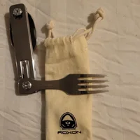 Набір столових приборів Roxon C1 3 in1 (ложка, виделка, ніж) сірий