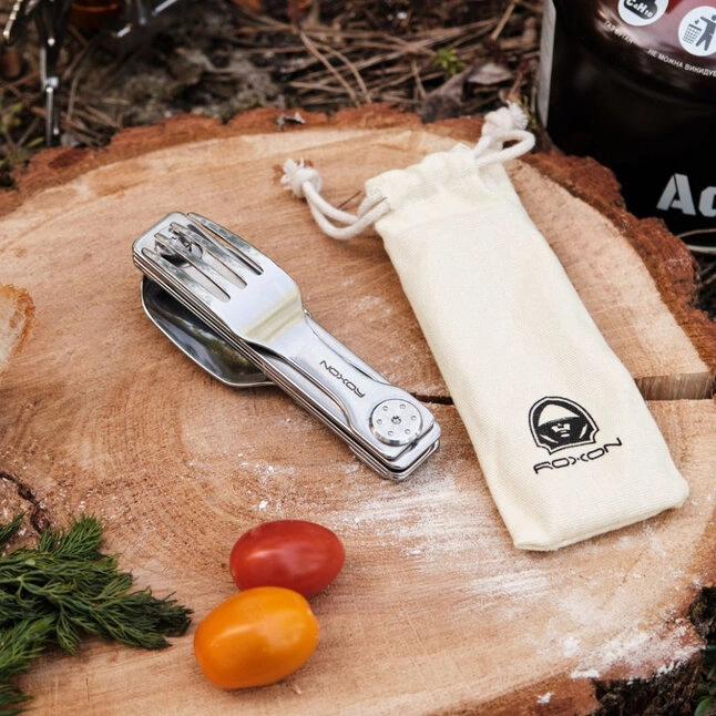 Набір столових приборів Roxon C1S 3 in1 (ложка, виделка, ніж), нержавіюча сталь — Photo 10