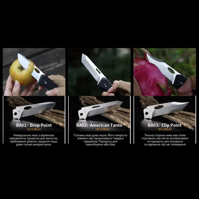 Нож складной Roxon S502U, черный — Photo 4