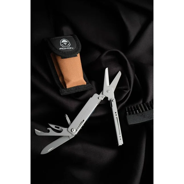Міні мультитул-ножиці Roxon M3 зі змінними бітами, сірий — Photo 11