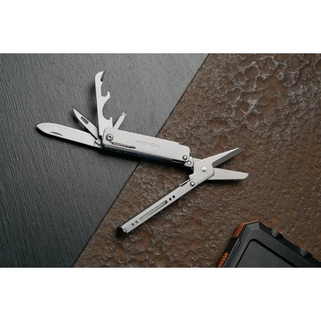 Міні мультитул-ножиці Roxon M3 зі змінними бітами, сірий — Photo 10