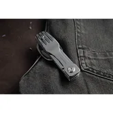 Набір столових приборів Roxon C1 3 in1 (ложка, виделка, ніж) сірий — Photo 25