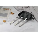 Набір столових приборів Roxon C1 3 in1 (ложка, виделка, ніж) сірий — Photo 18