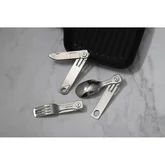 Набір столових приборів Roxon C1 3 in1 (ложка, виделка, ніж) сірий — Photo 19