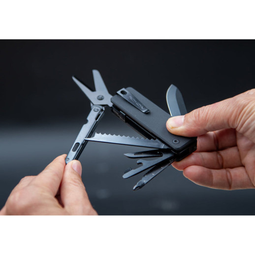 Міні мультитул Roxon KS2E Noir, чорне лезо, чорний