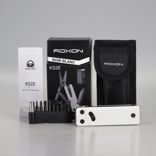 Мини мультитул Roxon KS2E Noir, черное лезвие, белый